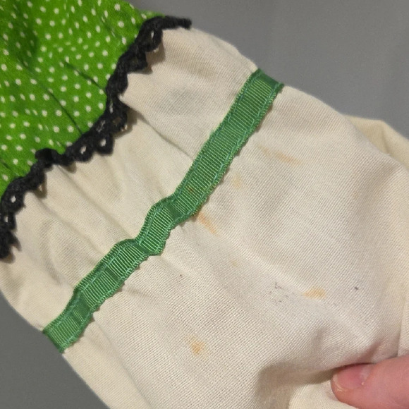 Vintage Green and Black Long Sleeve Dress - Picture 7 of 17